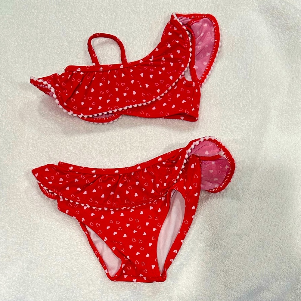 Janie and Jack Red Heart Bikini